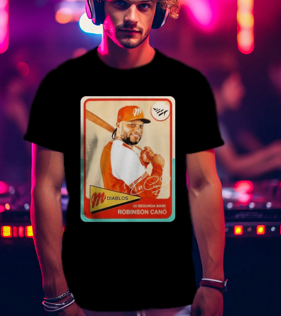 Robinson Canó Diablos 22 Segunda Base Baseball Card T-Shirt
