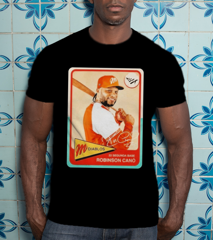 Robinson Canó Diablos 22 Segunda Base Baseball Card T-Shirt