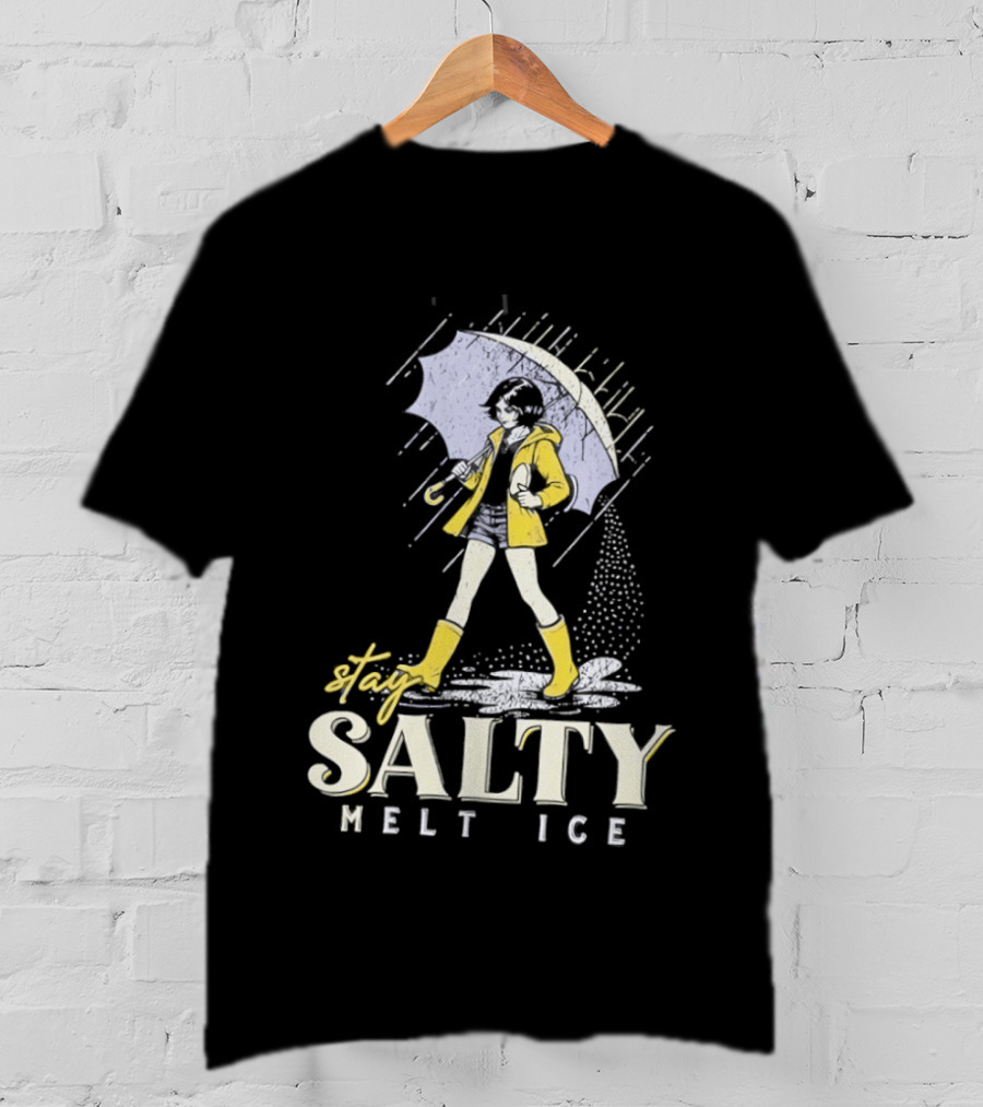 Stay Salty Melt Ice Retro Umbrella Girl Fashion T-Shirt