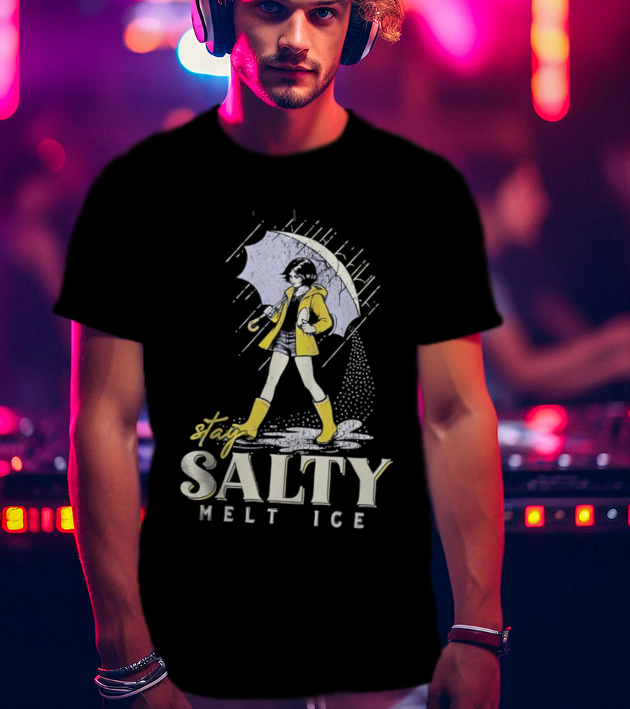 Stay Salty Melt Ice Retro Umbrella Girl Fashion T-Shirt
