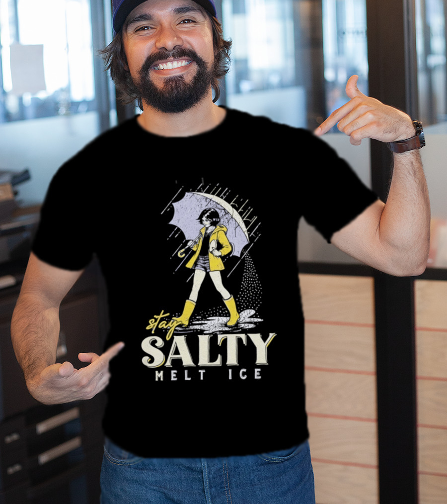 Stay Salty Melt Ice Retro Umbrella Girl Fashion T-Shirt