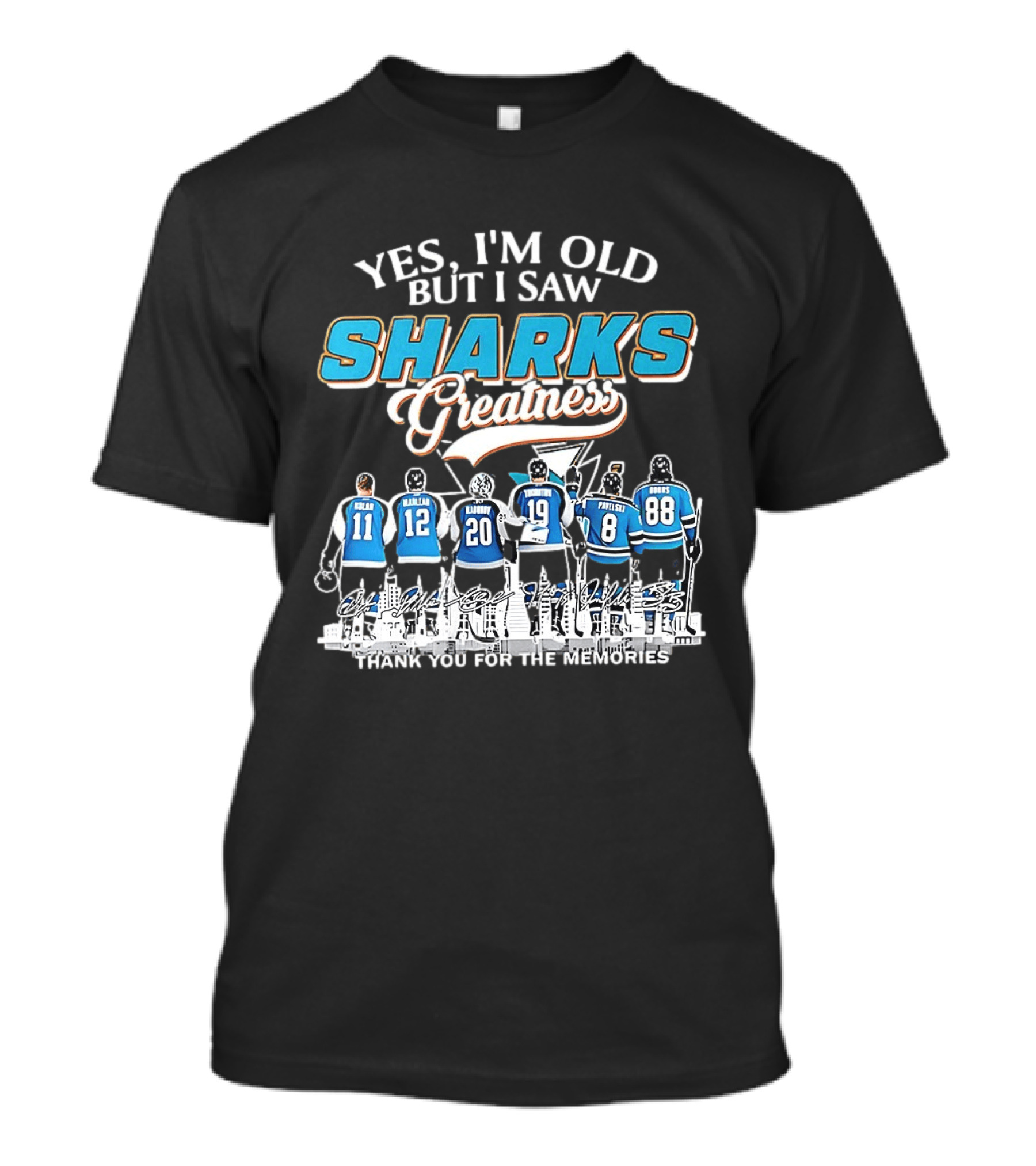 Yes I'm Old But I Saw Sharks Greatness Thank You For The Memories T-Shirt