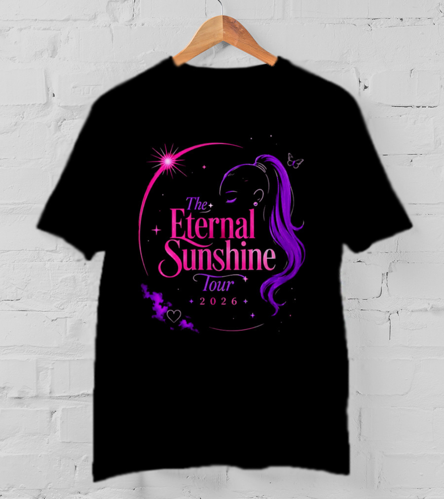 The Eternal Sunshine Tour 2026 Ariana Grande Purple Neon T-Shirt