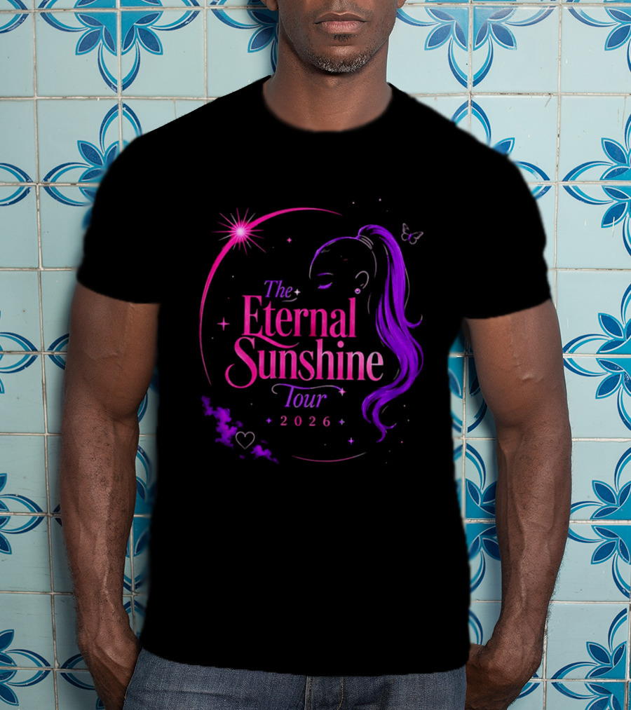 The Eternal Sunshine Tour 2026 Ariana Grande Purple Neon T-Shirt