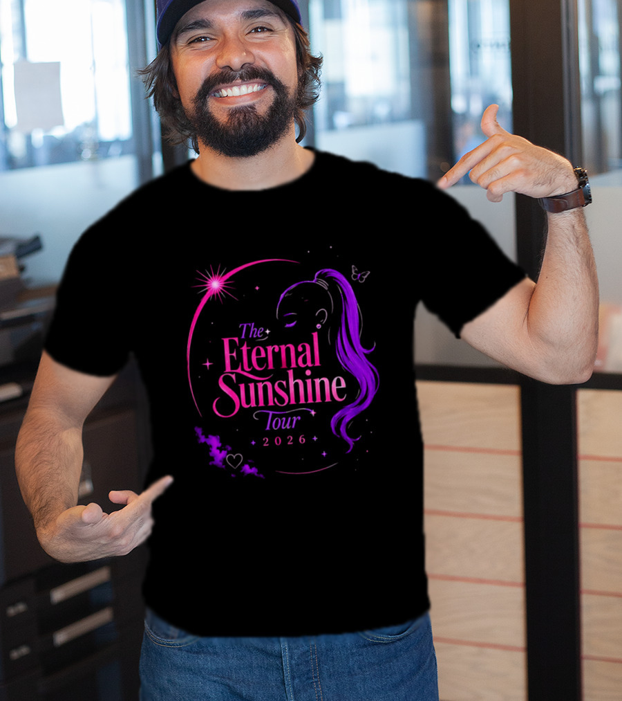 The Eternal Sunshine Tour 2026 Ariana Grande Purple Neon T-Shirt