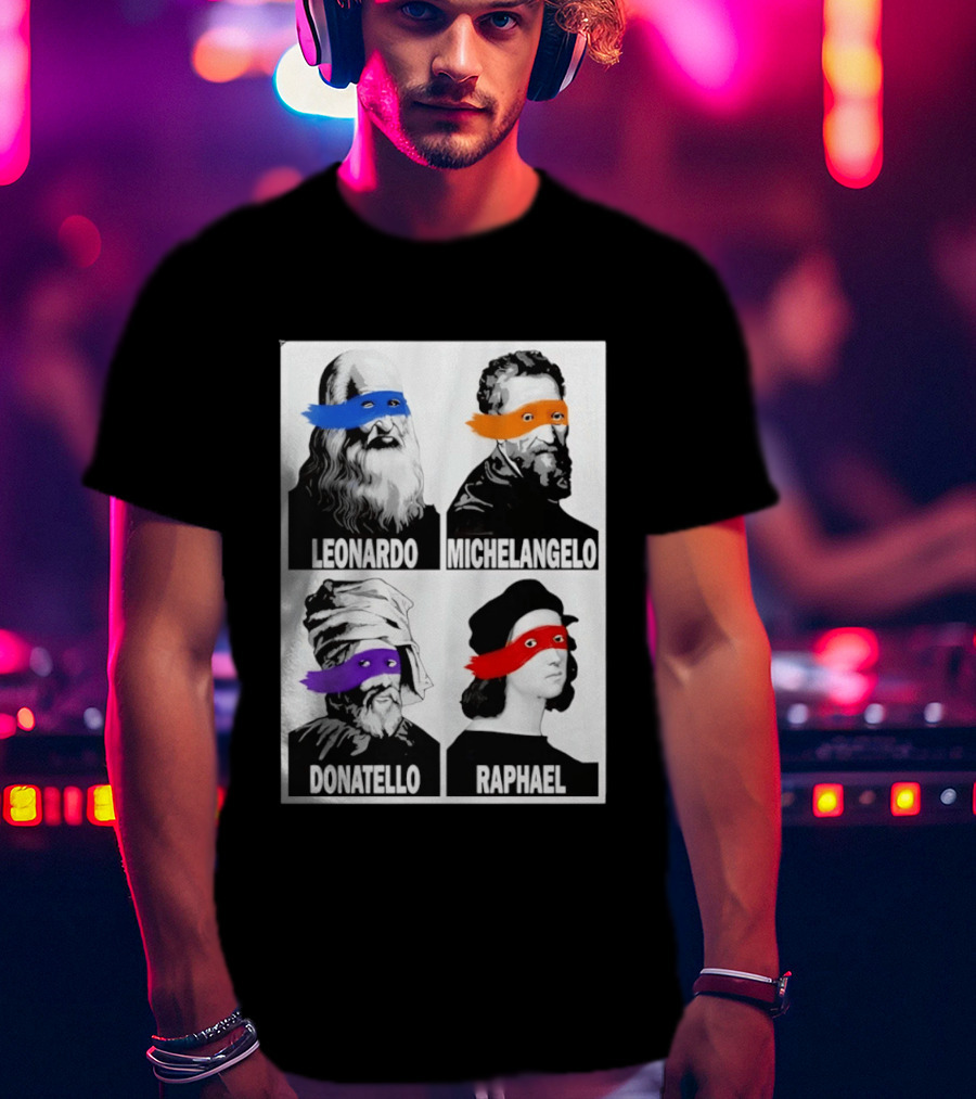 Leonardo Michelangelo Donatello Raphael The Original Ninja Masters T-Shirt