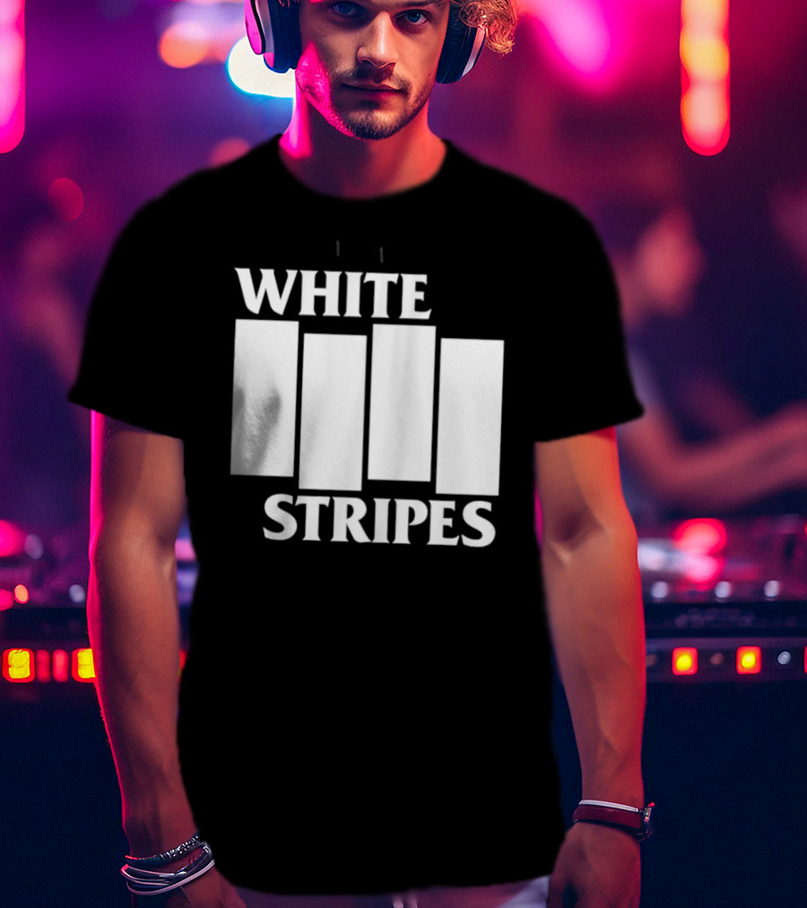 The White Stripes Band Name With Iconic Bar T-Shirt