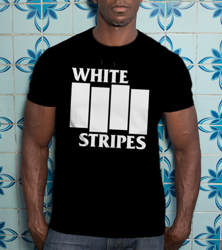 The White Stripes Band Name With Iconic Bar T-Shirt