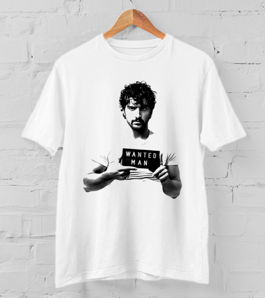 Boone Wanted Man Tour Shot 2026 Bold Typography Black And White T-Shirt
