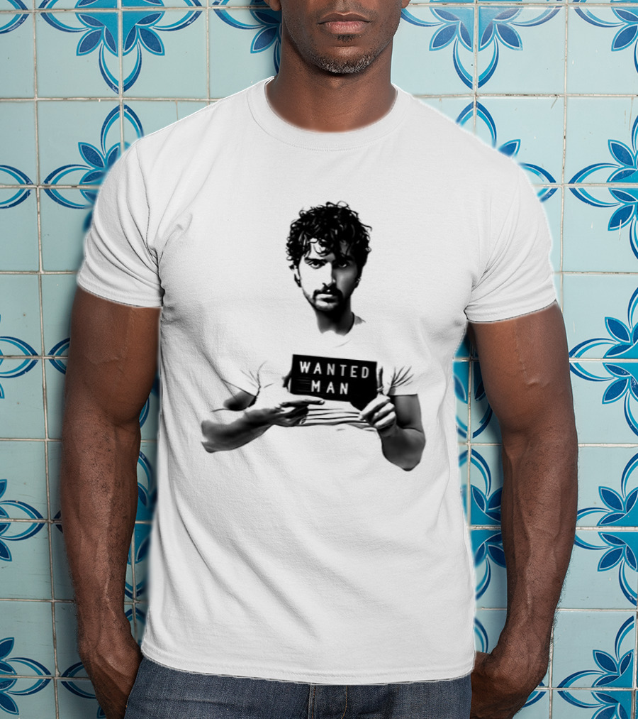 Boone Wanted Man Tour Shot 2026 Bold Typography Black And White T-Shirt