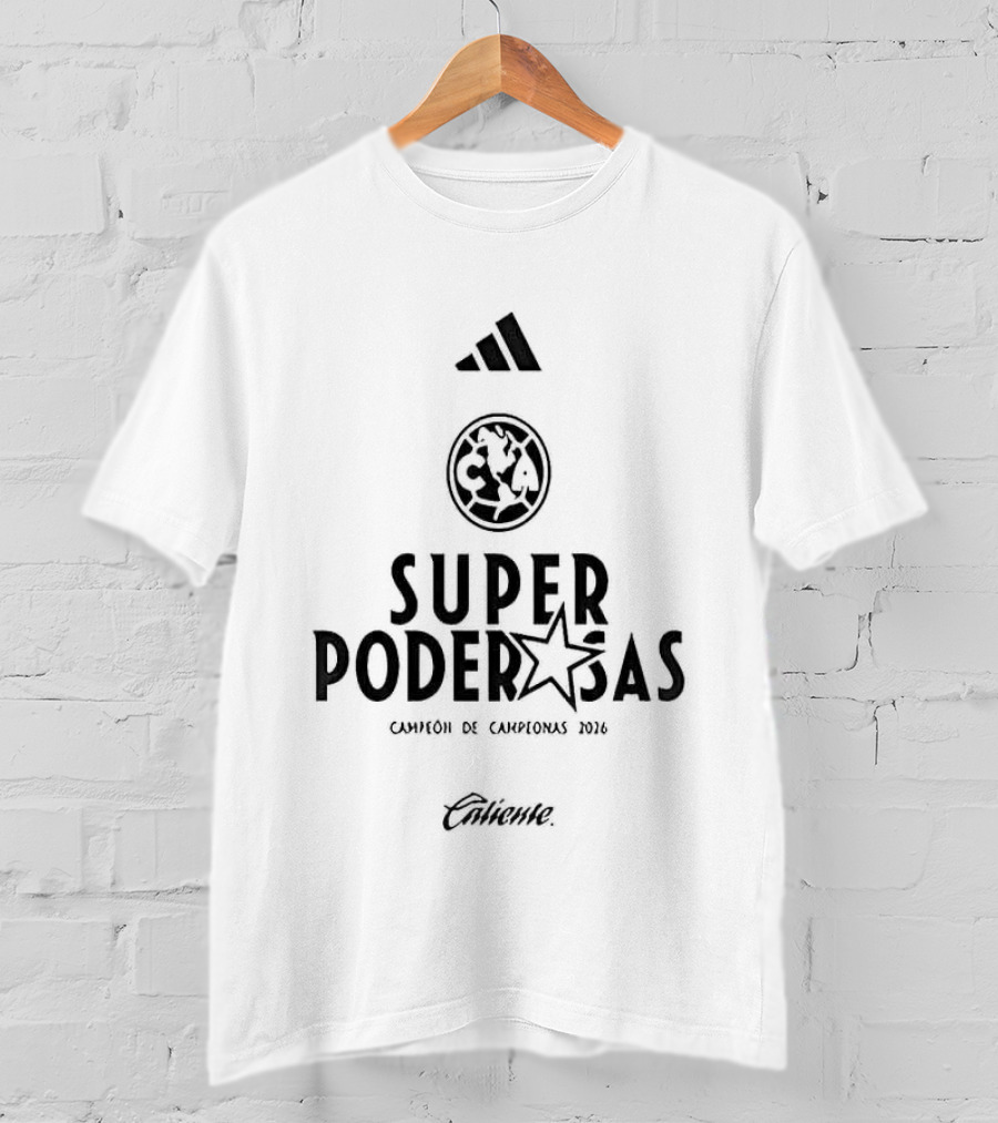 Adidas Club América Femenil Super Poderosas Campeón De Campeonas 2026 T-Shirt