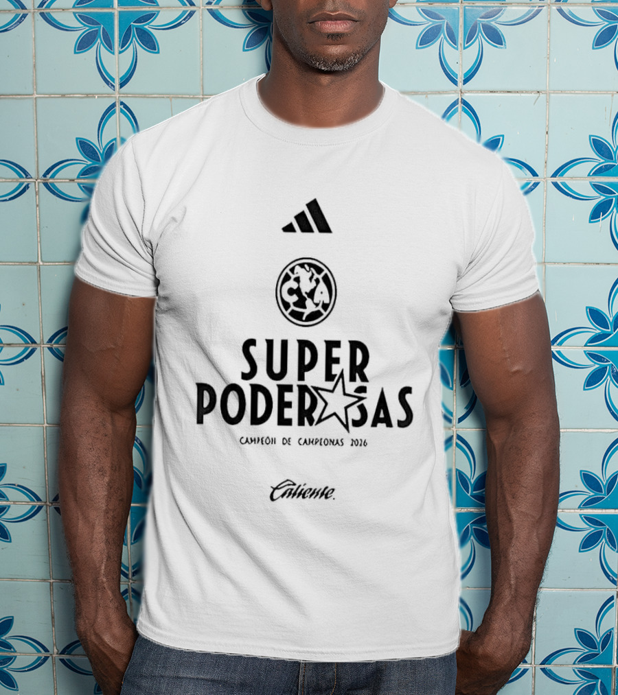 Adidas Club América Femenil Super Poderosas Campeón De Campeonas 2026 T-Shirt