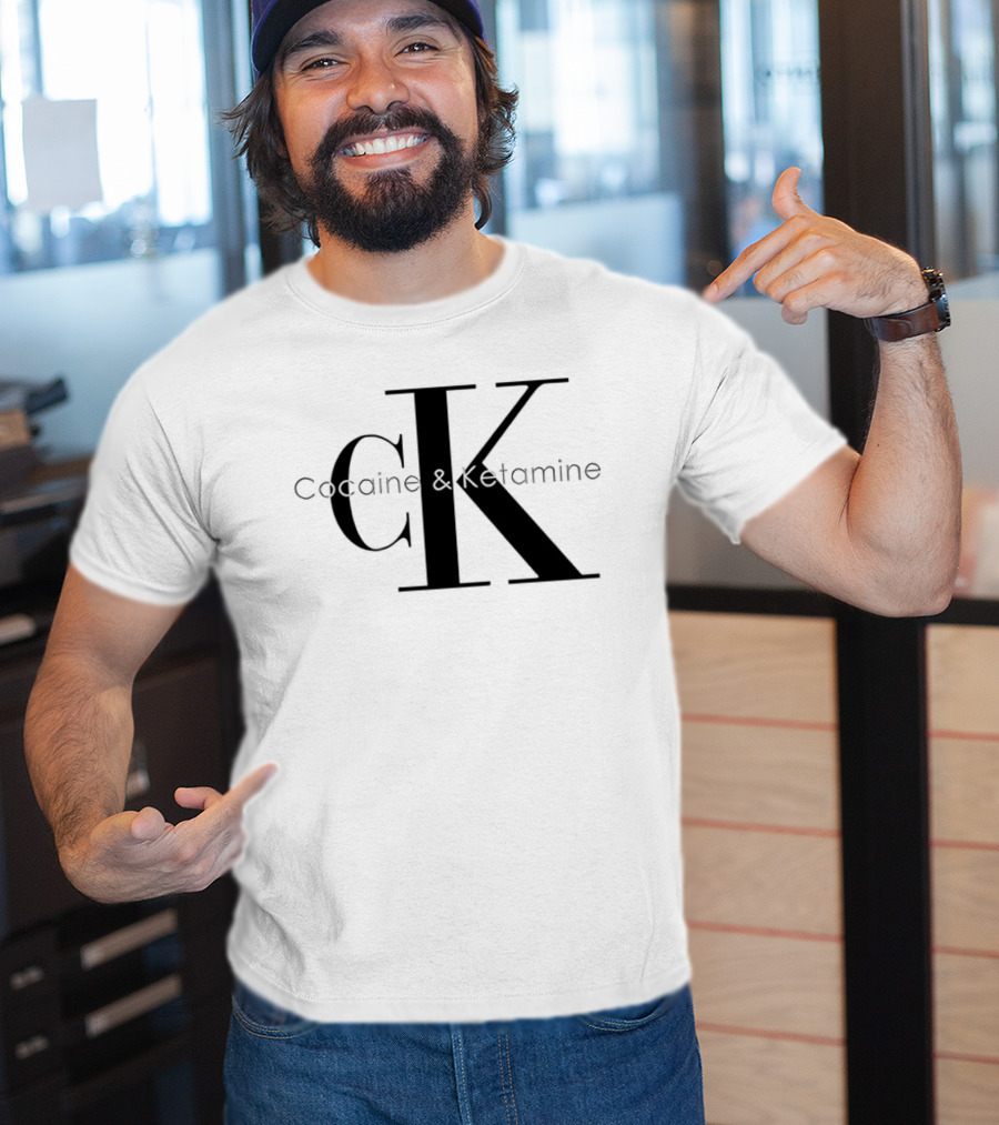 Cocaine & Ketamine CK Bold Black T-Shirt