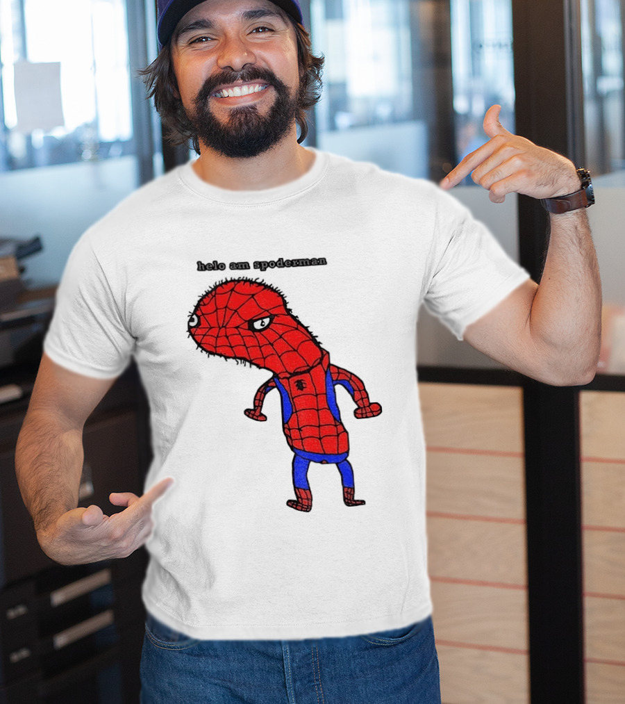 Helo Am Spoderman Spiderman Marvel Superhero Meme 2026 Comic Book T-Shirt