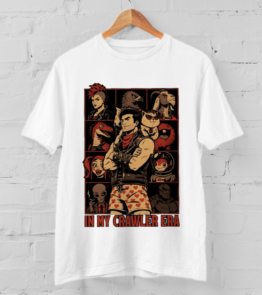 In My Crawler Era Retro Punk Characters And Animals T-Shirt