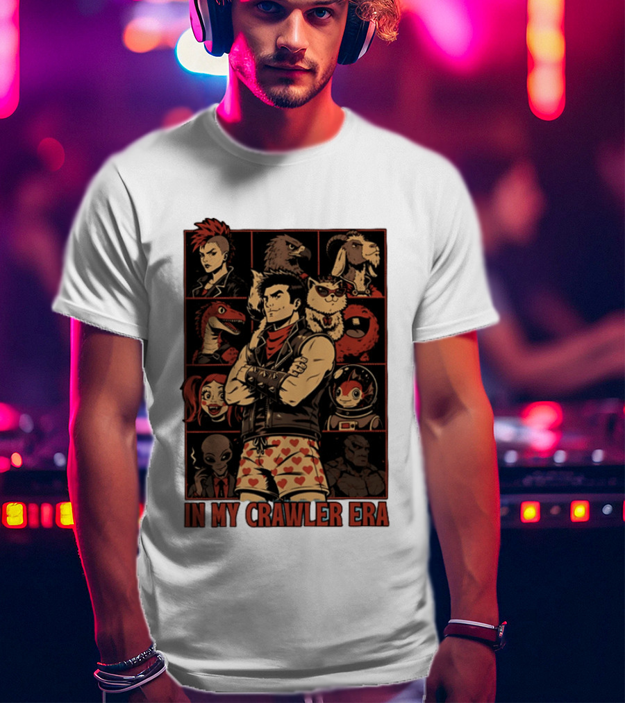 In My Crawler Era Retro Punk Characters And Animals T-Shirt