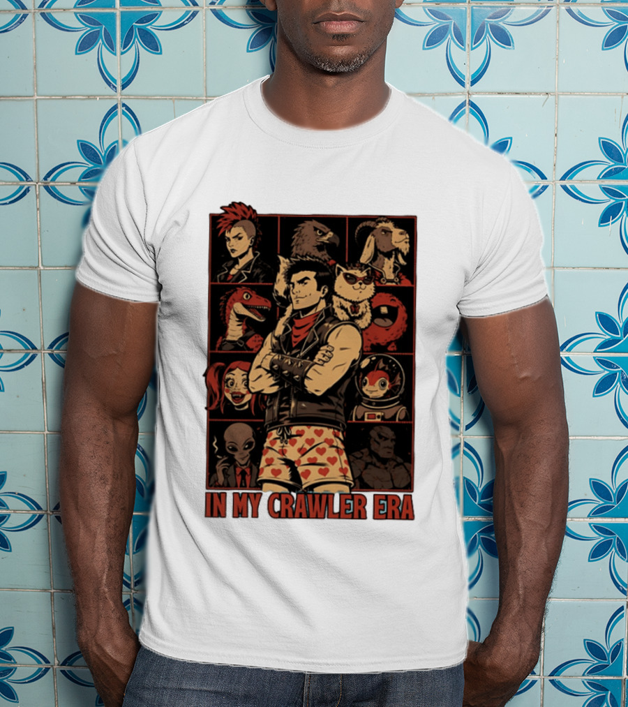 In My Crawler Era Retro Punk Characters And Animals T-Shirt