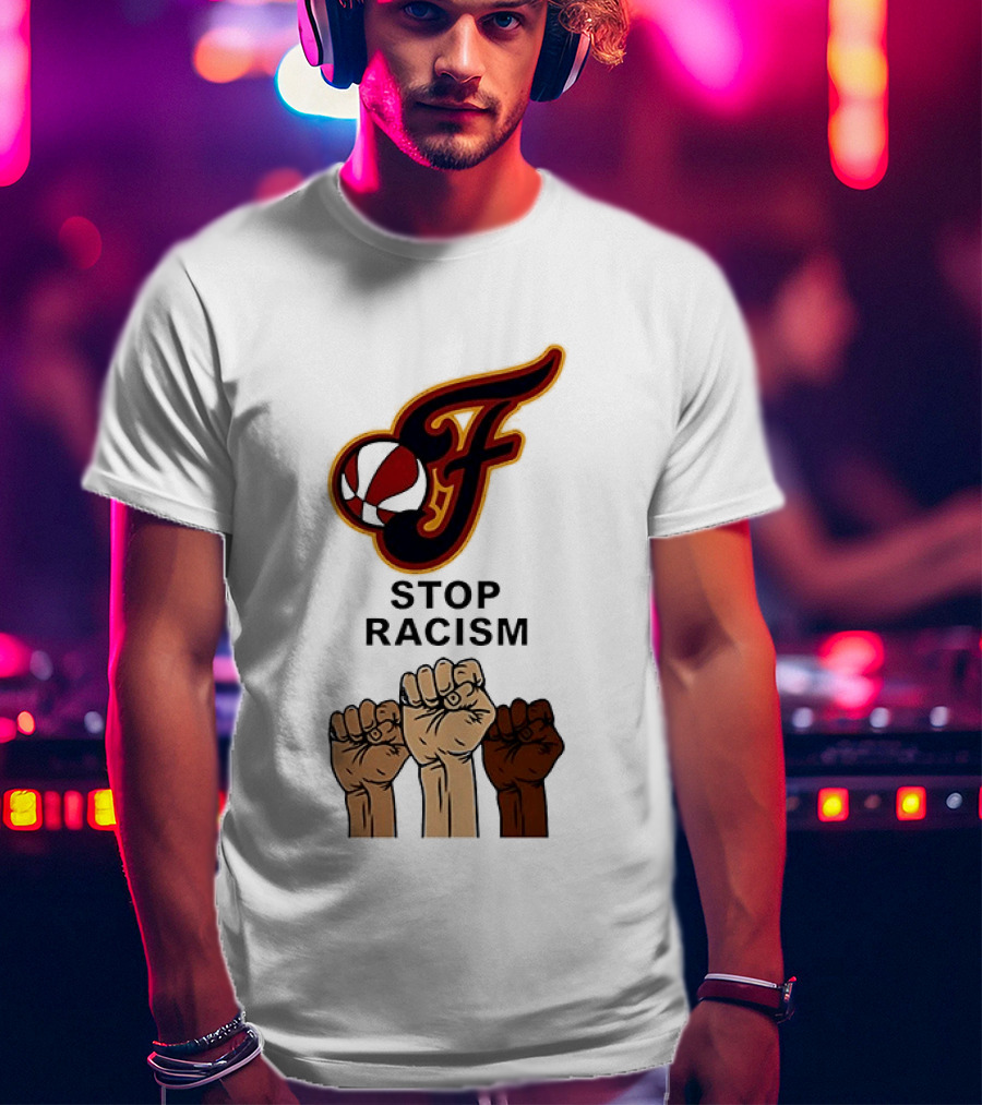 Indiana Fever Stop Racism 2026 Raised Fists T-Shirt