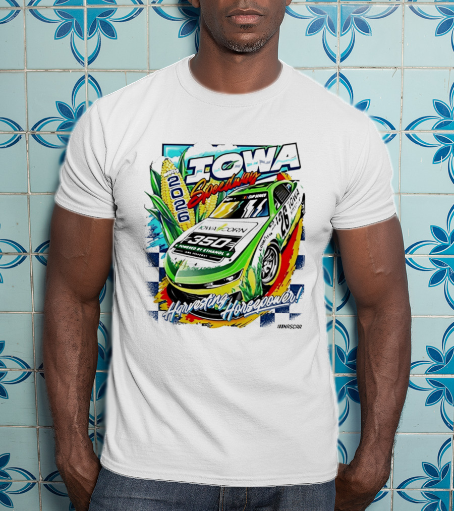 Iowa Speedway Harvesting Horsepower 2026 Iowa Corn 350 NASCAR T-Shirt