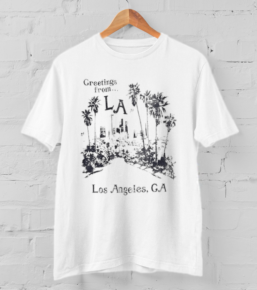 Greetings From LA City Los Angeles CA Palm Tree Scenery T-Shirt