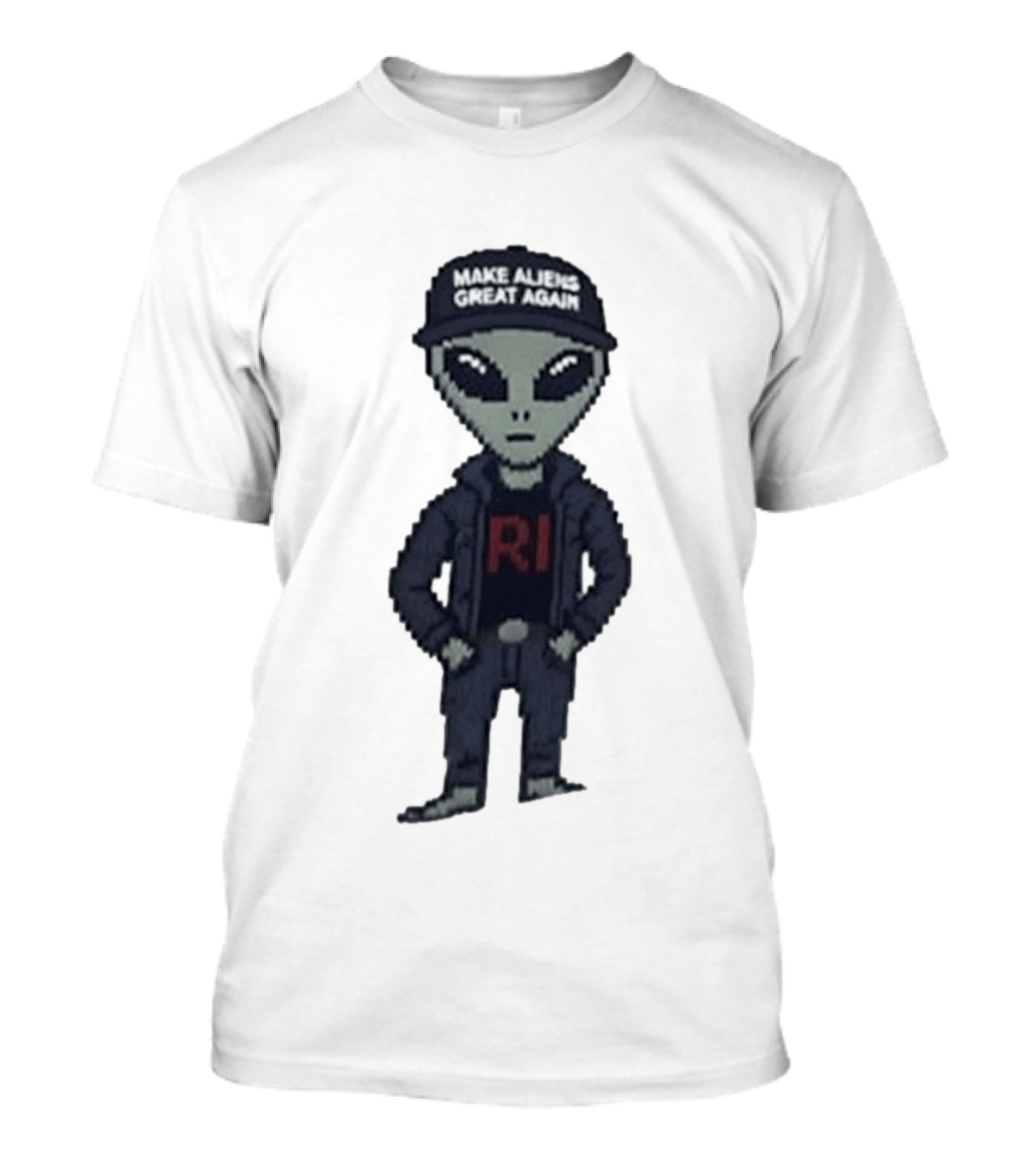 Make Aliens Great Again RI Pixel T-Shirt