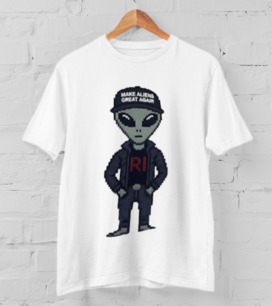 Make Aliens Great Again RI Pixel T-Shirt
