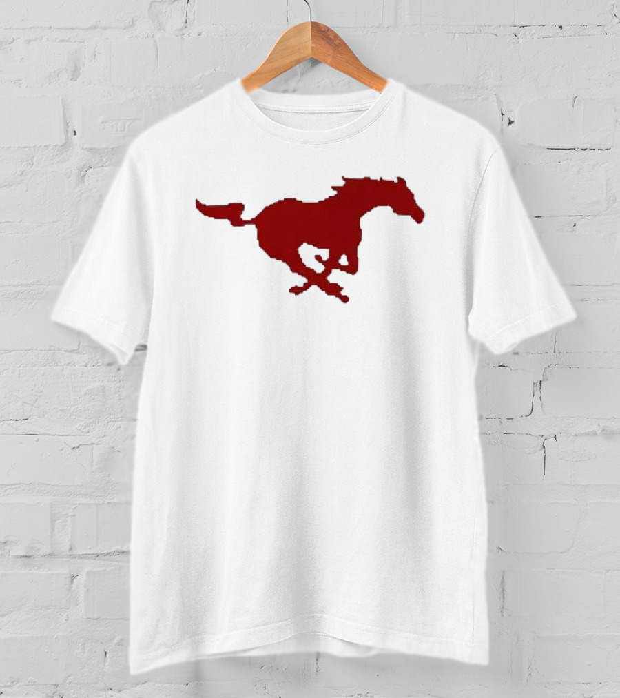 Mustang Red Galloping Horse T-Shirt