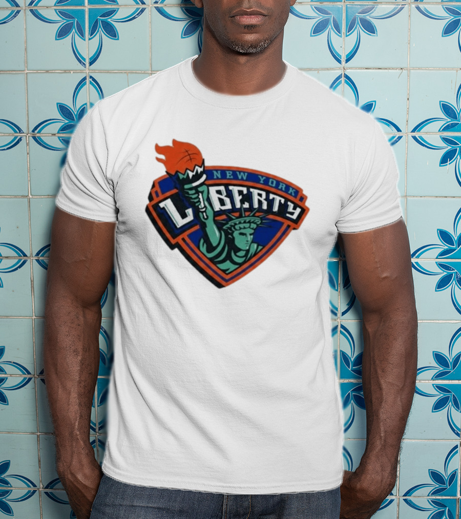New York Liberty Leonie Fiebich Barclays Center Basketball Team T-Shirt