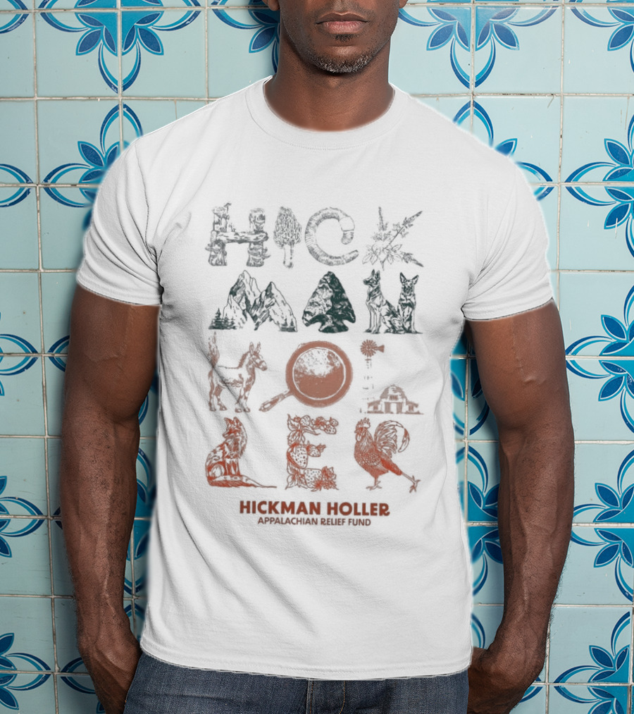 Tyler Childers Hickman Holler Appalachian Relief Fund Hickman Holler Appalachian Mountains Wildlife Bear Banjo Squirrel T-Shirt