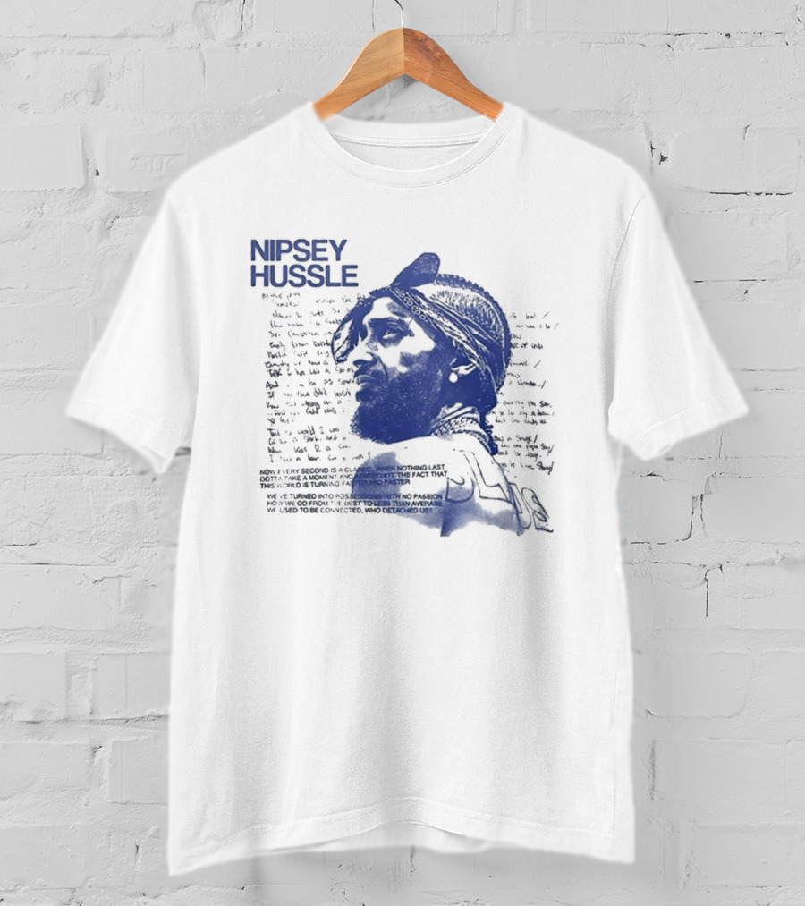 Nipsey Hussle Prolific Edition Blue Typography Profile T-Shirt