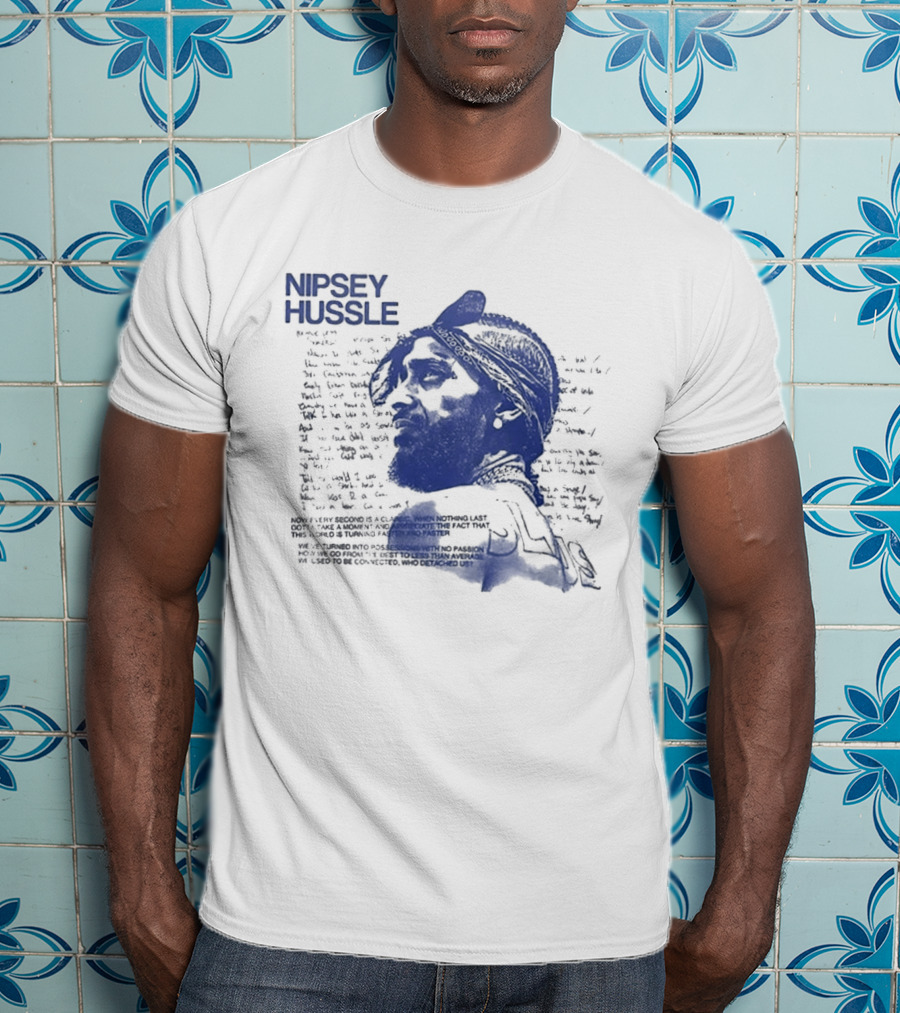 Nipsey Hussle Prolific Edition Blue Typography Profile T-Shirt
