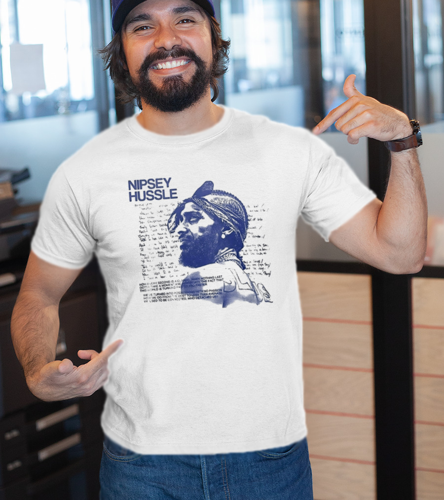 Nipsey Hussle Prolific Edition Blue Typography Profile T-Shirt