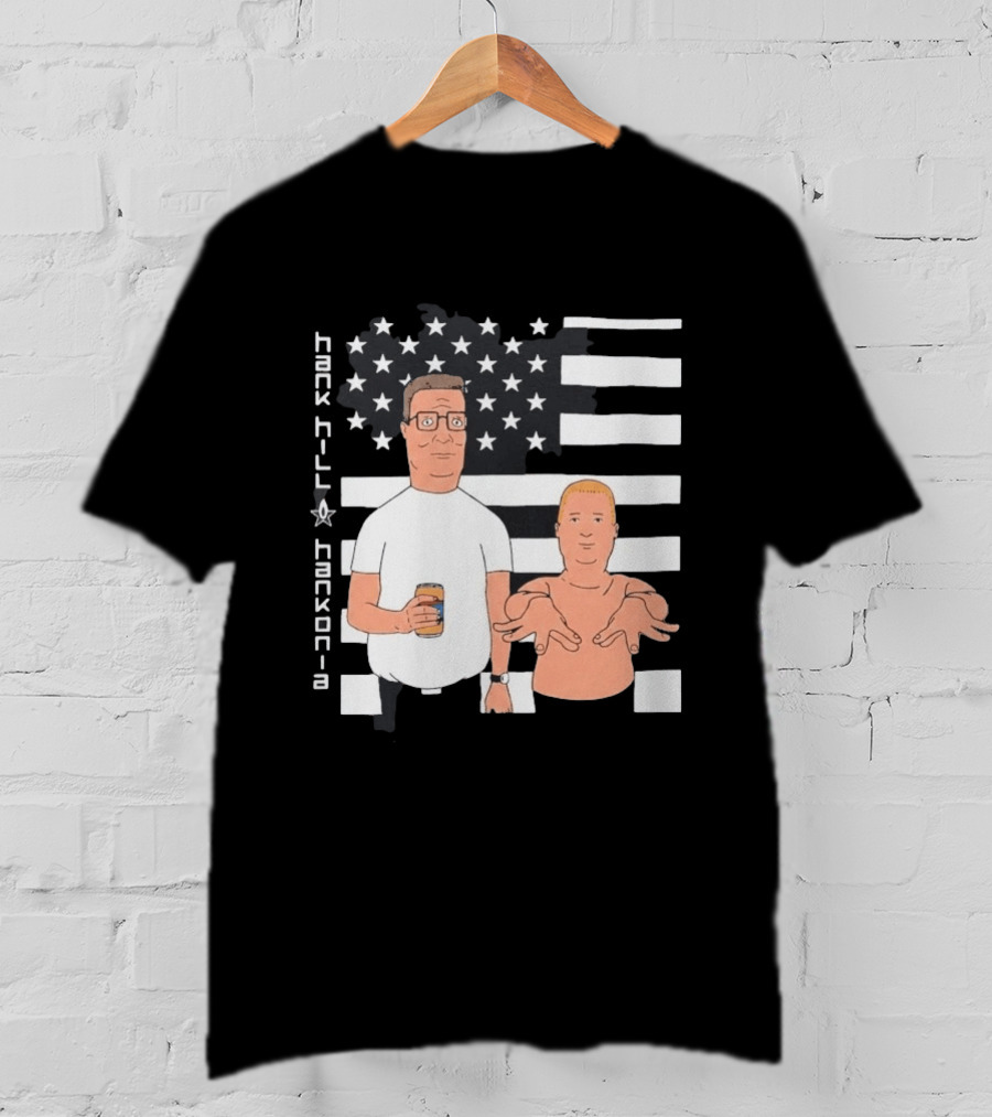 Hank Hill Hankonia American Flag Stars Stripes Characters T-Shirt