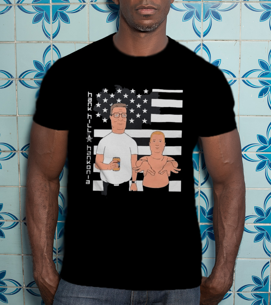 Hank Hill Hankonia American Flag Stars Stripes Characters T-Shirt