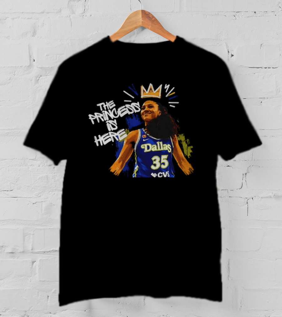 Azzi Fudd Dallas Wings The Princess Is Here Basketball Player 35 T-Shirt