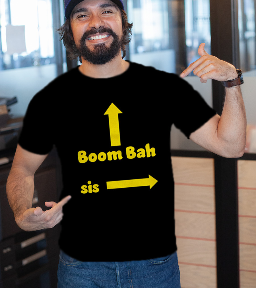 Boom Bah Sis Yellow Arrows Up And Side T-Shirt
