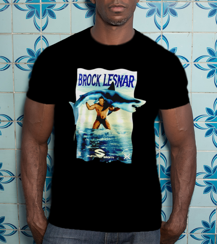 Brock Lesnar SummerSlam 2003 Shark WWE Wrestling Event T-Shirt