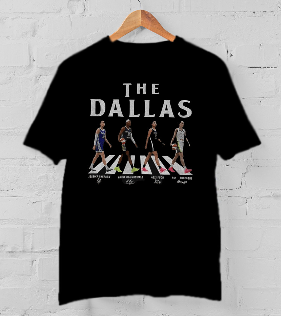 Jessica Shepard Arike Ogunbowale Azzi Fudd Paige Bueckers The Dallas Abbey Road Signatures T-Shirt