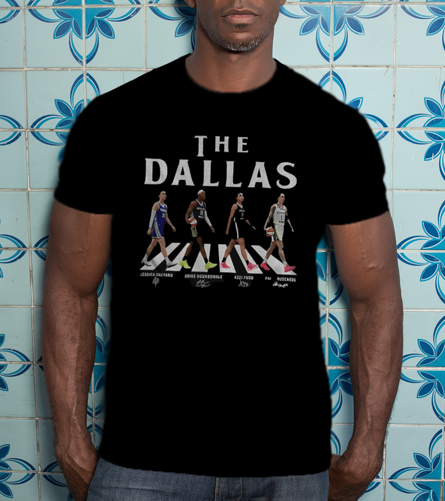 Jessica Shepard Arike Ogunbowale Azzi Fudd Paige Bueckers The Dallas Abbey Road Signatures T-Shirt