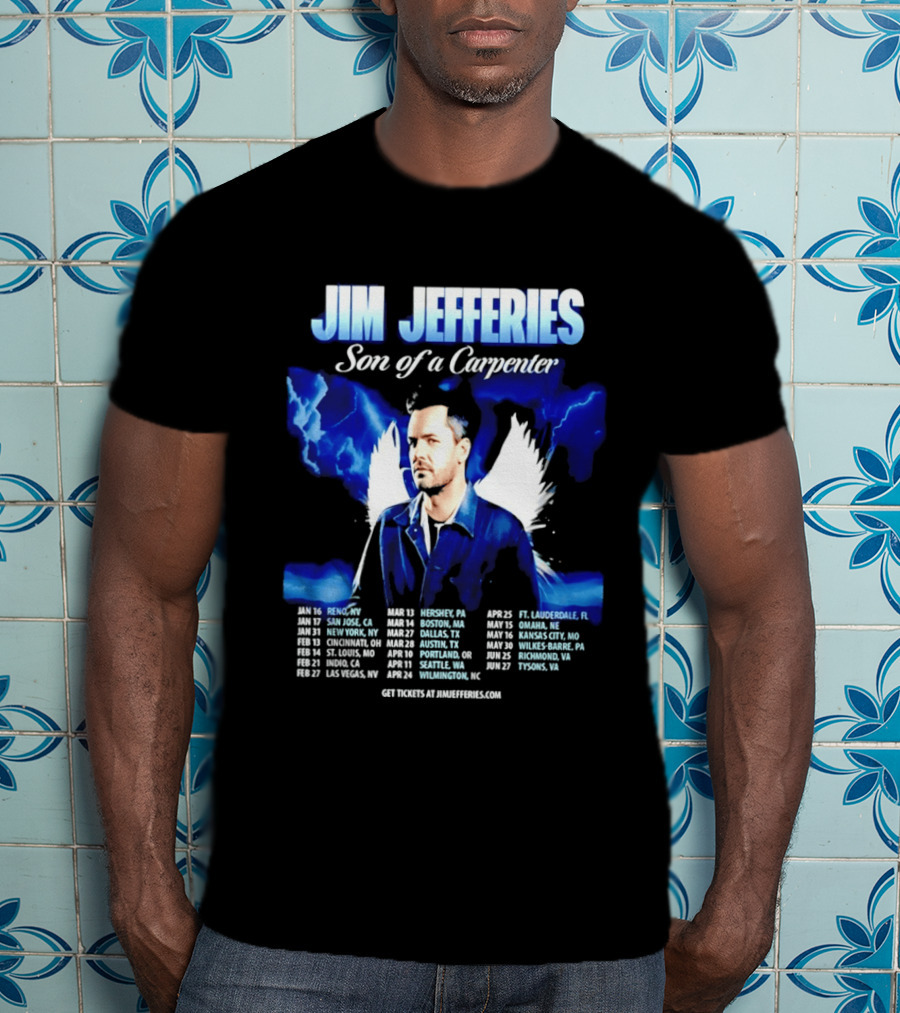 Jim Jefferies Son Of A Carpenter Tour 2026 Dates And Locations T-Shirt