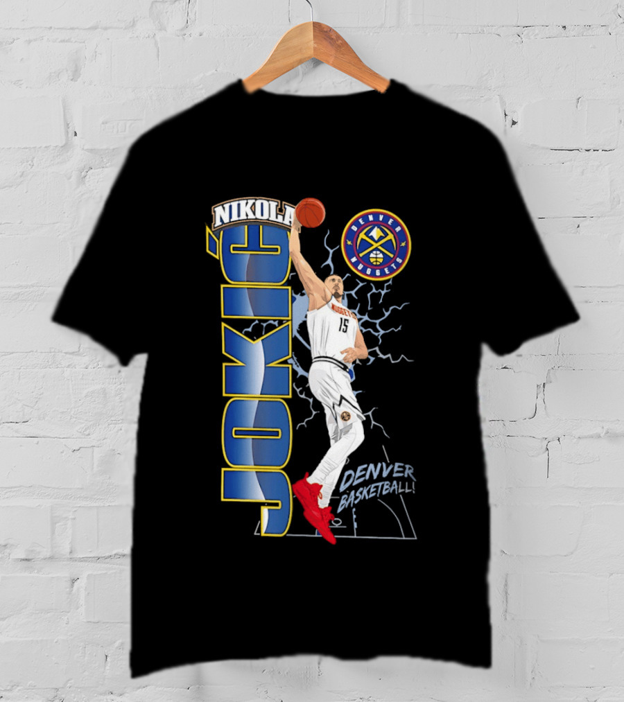 Denver Nuggets Nikola Jokić Basketball Dunk T-Shirt
