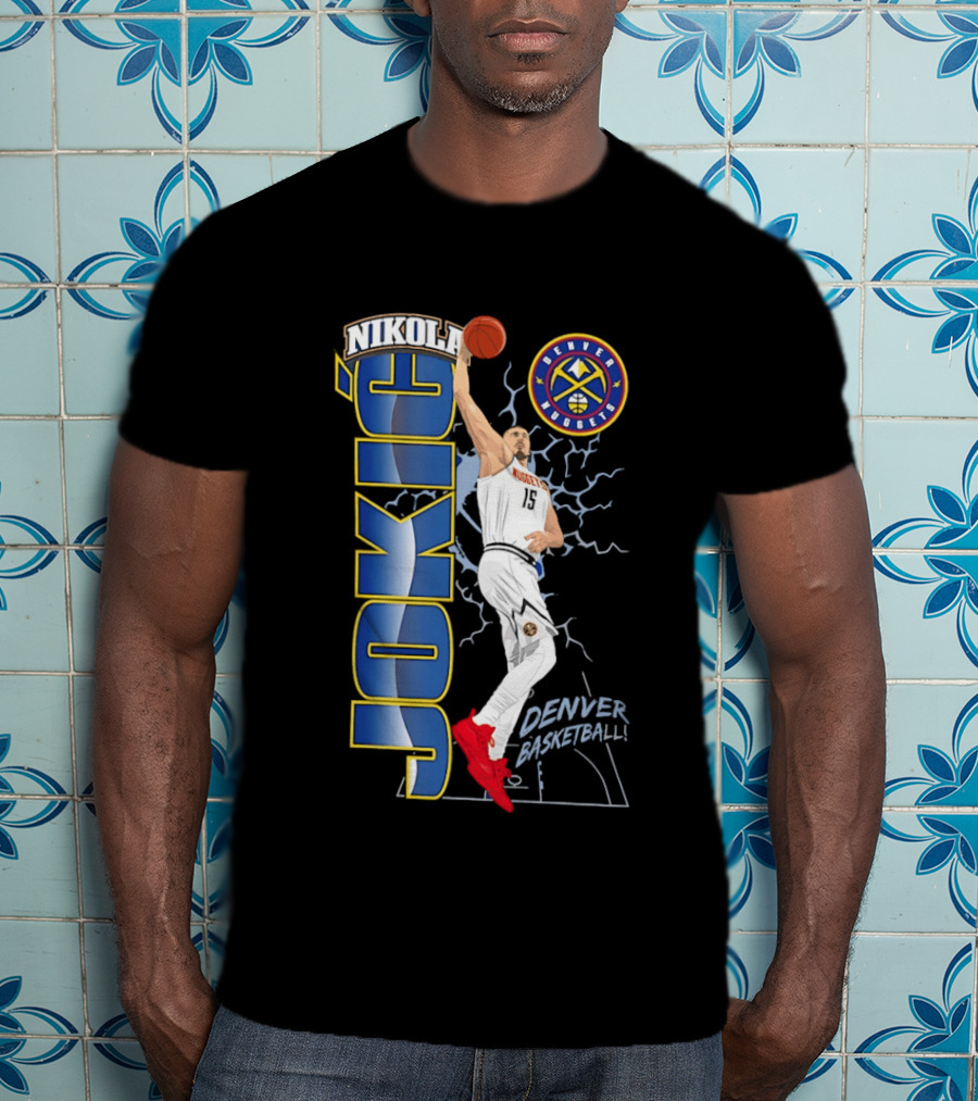 Denver Nuggets Nikola Jokić Basketball Dunk T-Shirt