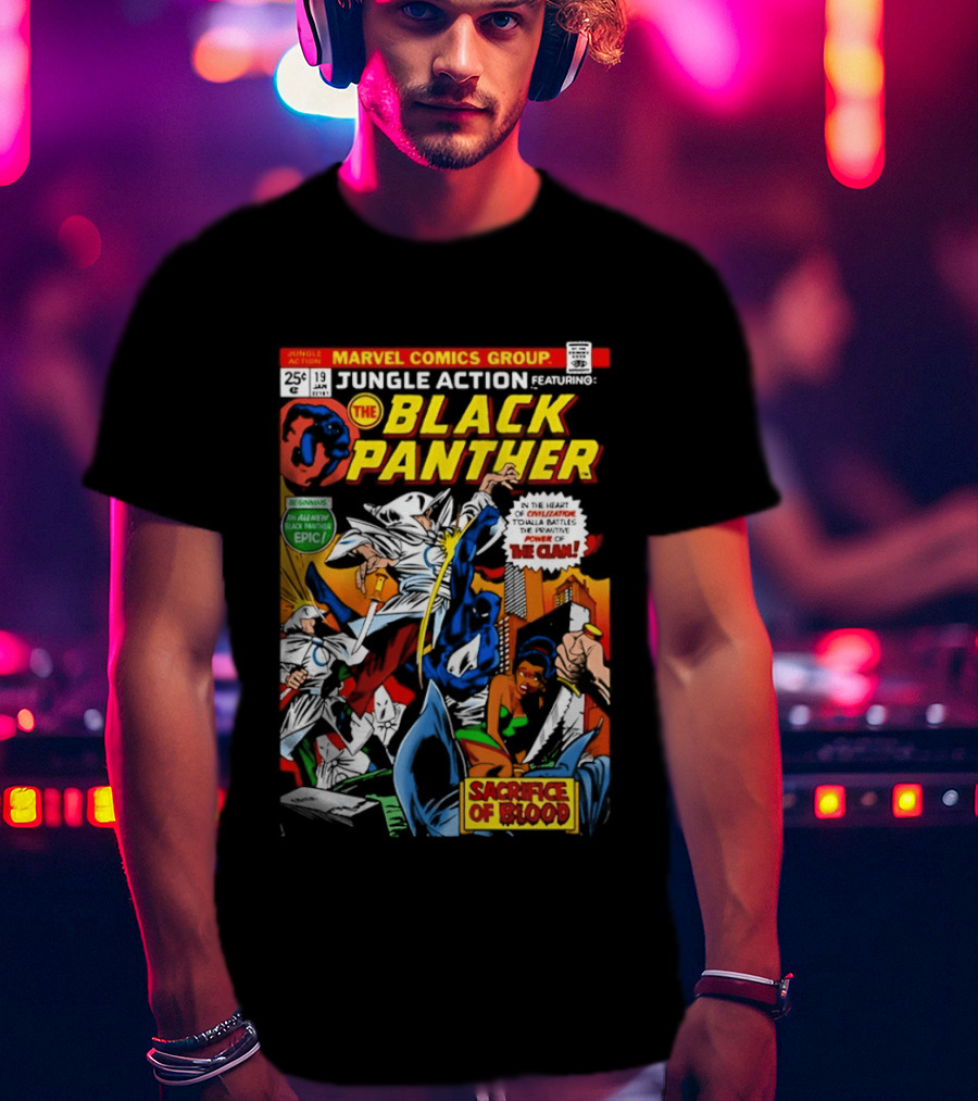 Jungle Action Featuring The Black Panther Marvel Comics Epic Sacrifice Of Blood T-Shirt