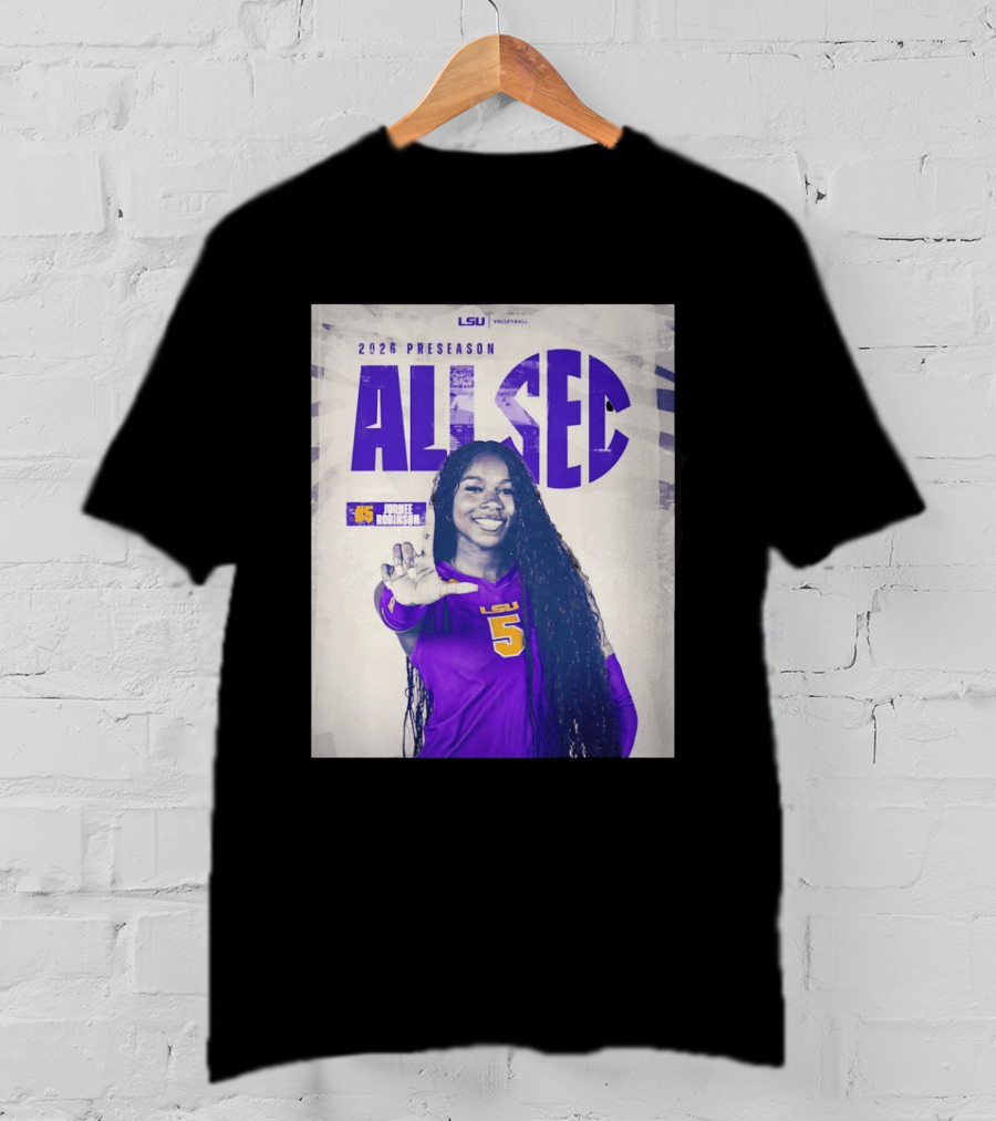 2026 Preseason All SEC Jurnee Robinson LSU Volleyball No 5 T-Shirt