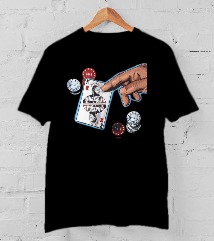 Philadelphia 76ers LeBron James King Playing Card Poker Chip NBA PHI T-Shirt