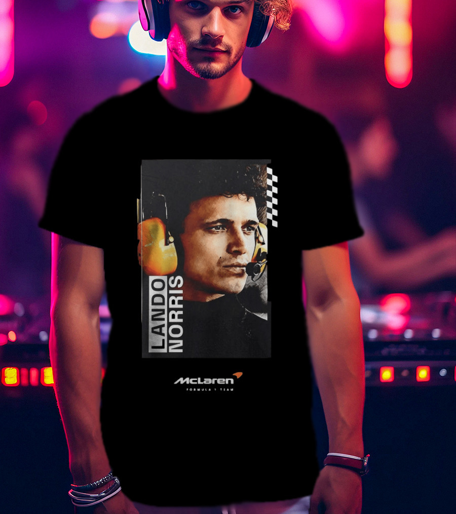 Lando Norris McLaren Formula 1 Team Racing Headset T-Shirt