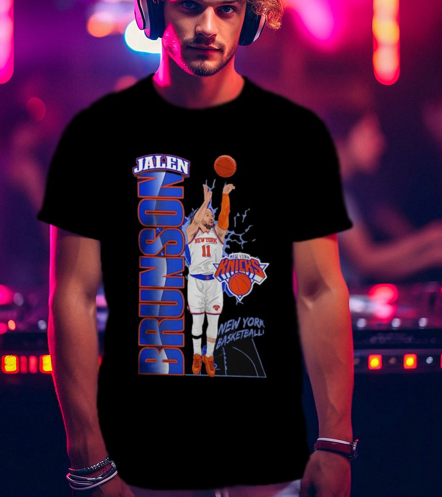 New York Knicks Jalen Brunson Basketball Number 11 T-Shirt