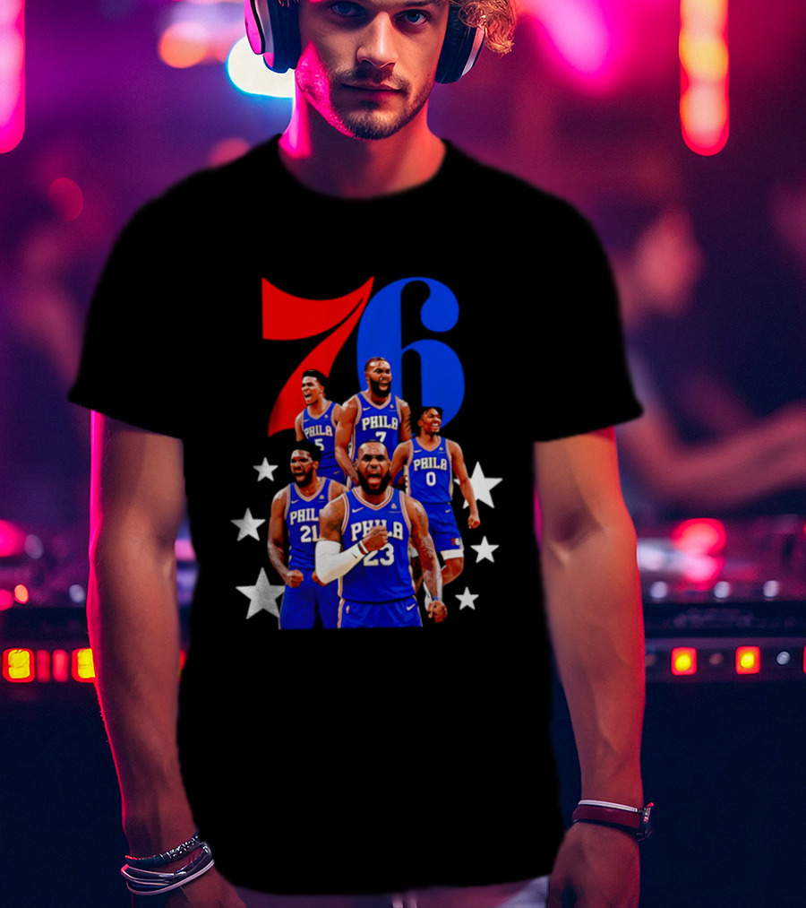Philadelphia 76ers Players 23 21 7 0 Basketball Team Stars T-Shirt
