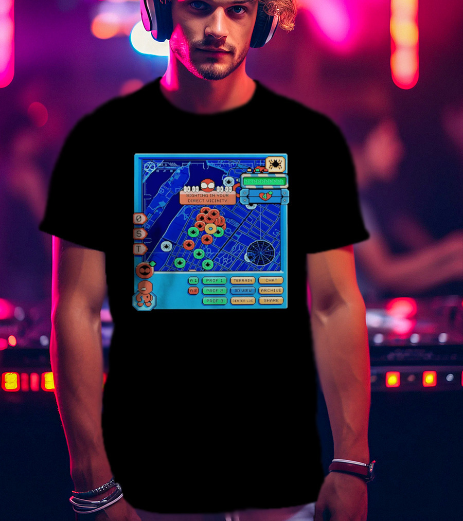 Sighting In Your Direct Vicinity Spider Man Pixel 00.00.00 T-Shirt