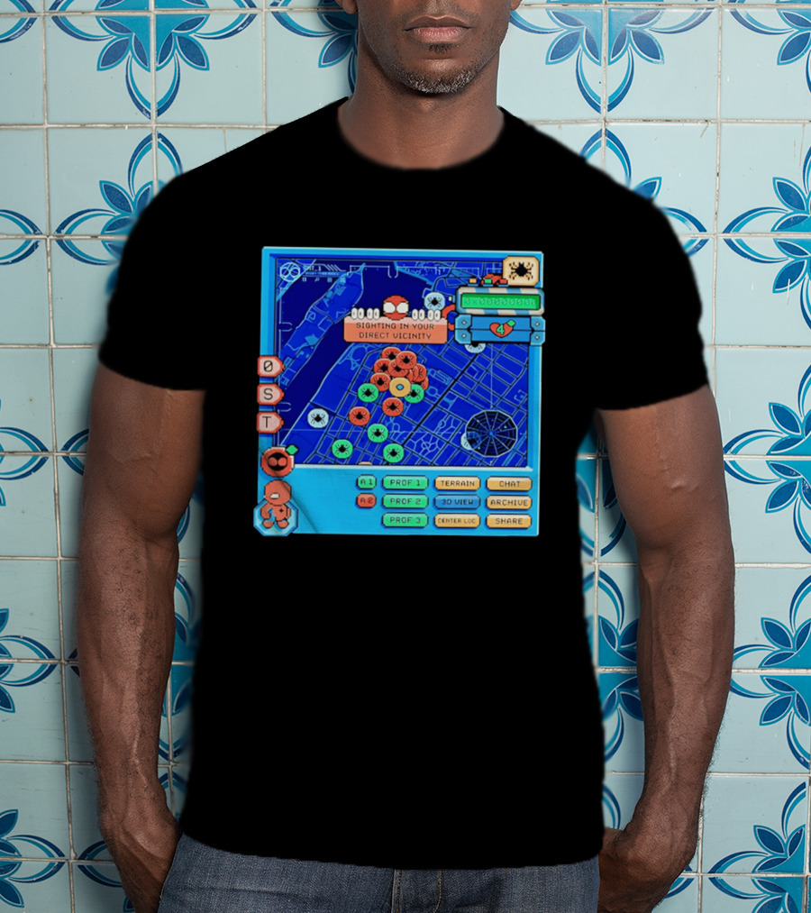 Sighting In Your Direct Vicinity Spider Man Pixel 00.00.00 T-Shirt